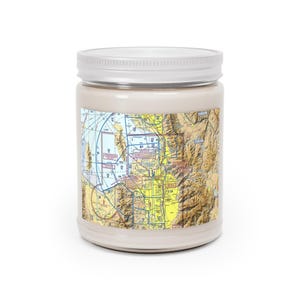 Vela secional personalizada para aeroporto | Presente personalizado para mapa de aviação | Vela para mapa VFR ou IFR | Presente para piloto | Treinamento de voo | Presente para voo