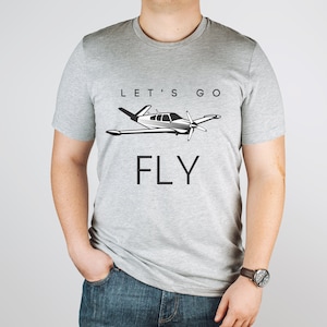 Let&#39;s Go Fly Bonanza Shirt | Pilot Airplane Aviation Tee | Gift for Pilot | Flight Instructor Airplane Owner Gift