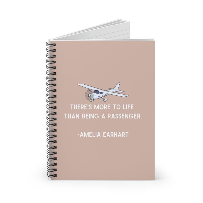 Amelia Earhart Spiral Notebook | Flight Training Notes | Gift for ...