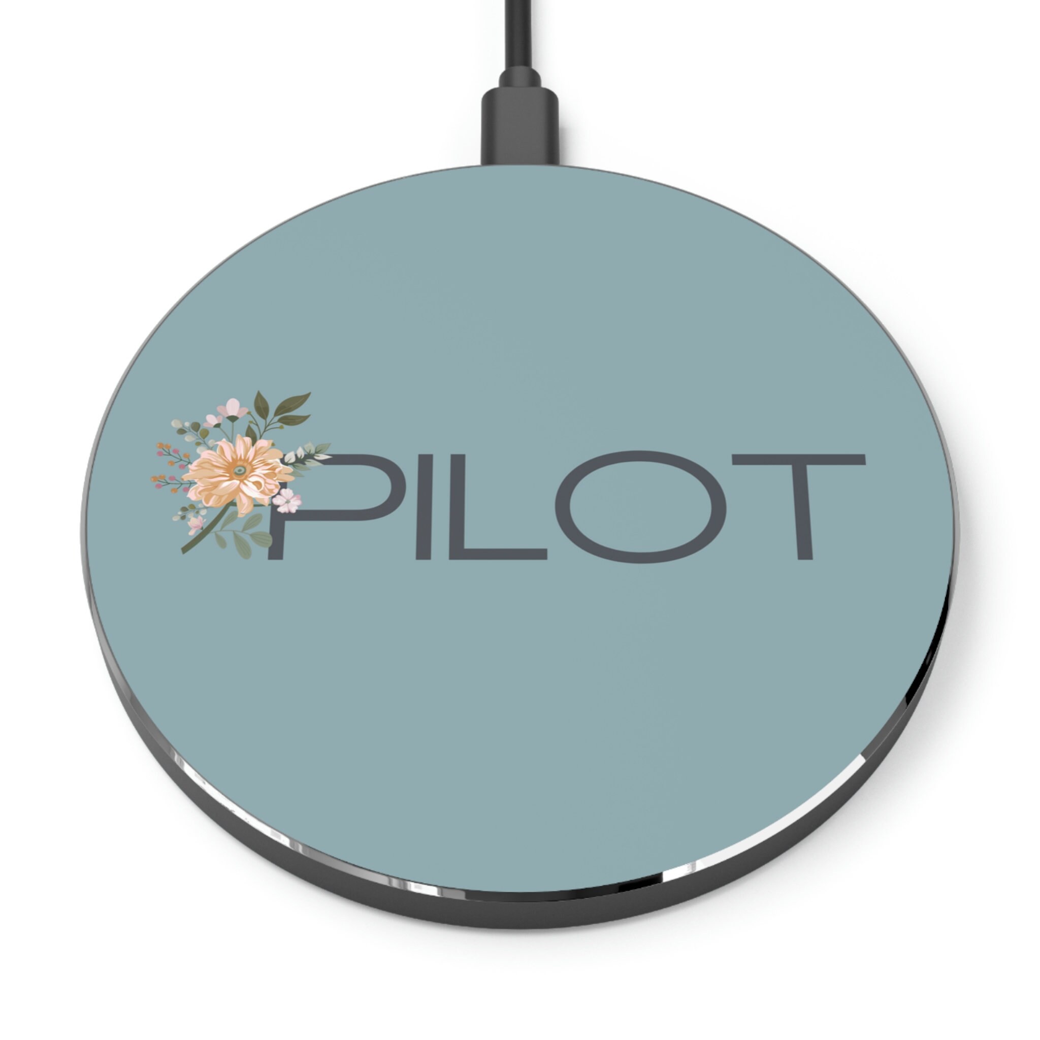 Pilot Floral Wireless Phone Charger Female Pilot Gift Aviation