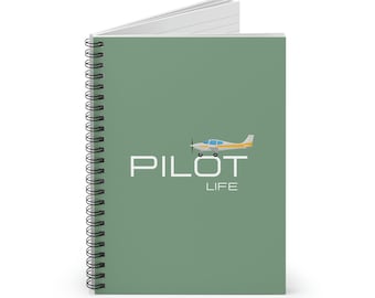 Pilot Life Spiral Notebook | Aviation Journal | Gift for Student Pilot | Airplane Notebook | Flight Training Notes | Flight Instructor Gift