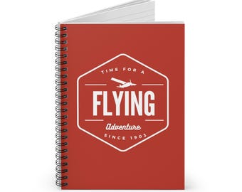 Time for a Flying Adventure Notebook | Airplane Notebook | Pilot Journal | Aviation Gift | Flight Training Gear | Aviation Office Decor