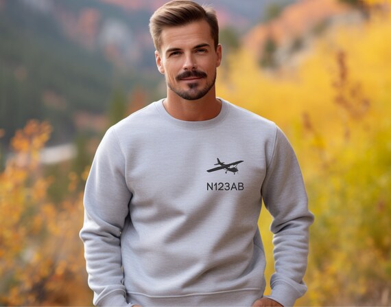 Moletom personalizado com número N Camisa de aviação