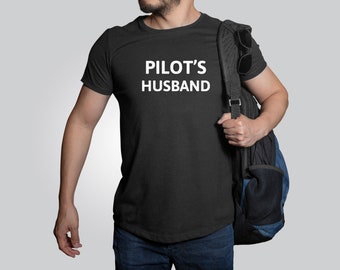 Pilot's Husband Funny Shirt | Unisex Aviation Tee | Pilot Shirt | Airplane Gift | Aviation Lover | Airplane Owner Gift | Commercial Pilot
