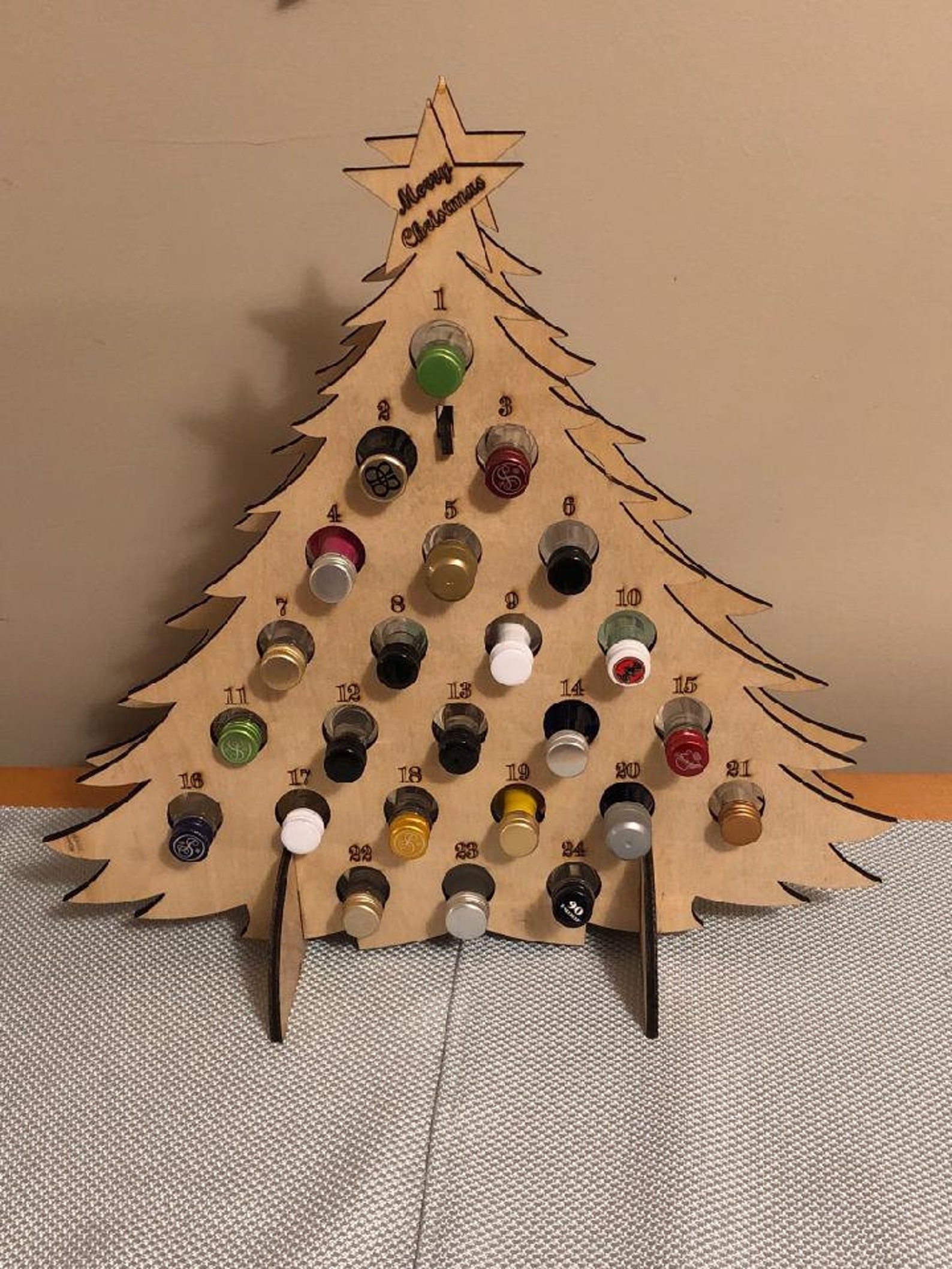Advent Calendar Tree for Alcohol Miniatures DIGITAL DOWNLOAD Etsy