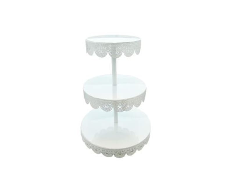Free Shipping! 14-3 Tier Scalloped Edge Metal Cupcake Stand 1