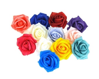 1.75" Single Rose Foam Flowers (24 Flowers) - Free Shipping!