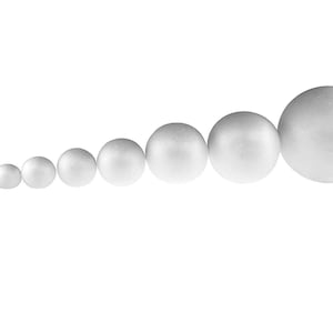 Smooth Foam Craft Balls - Polystyrene (Various Sizes)