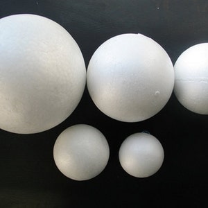 10X White Foam Balls Spheres 3 inch Bulk - Smooth and Round Polystyrene