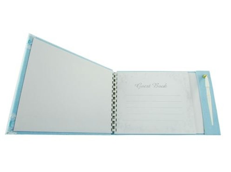Premium Cloth Baby Shower Carriage Guest book w Pen Free Shipping!