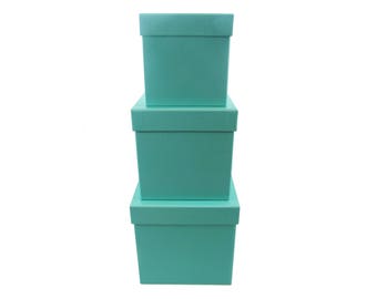 Square Nesting Gift Boxes - 3 Tier - Multi-Use (for Gift Giving, Storage)