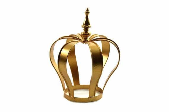  Anderson's Gold Metal Crown Centerpiece Decoration, 8