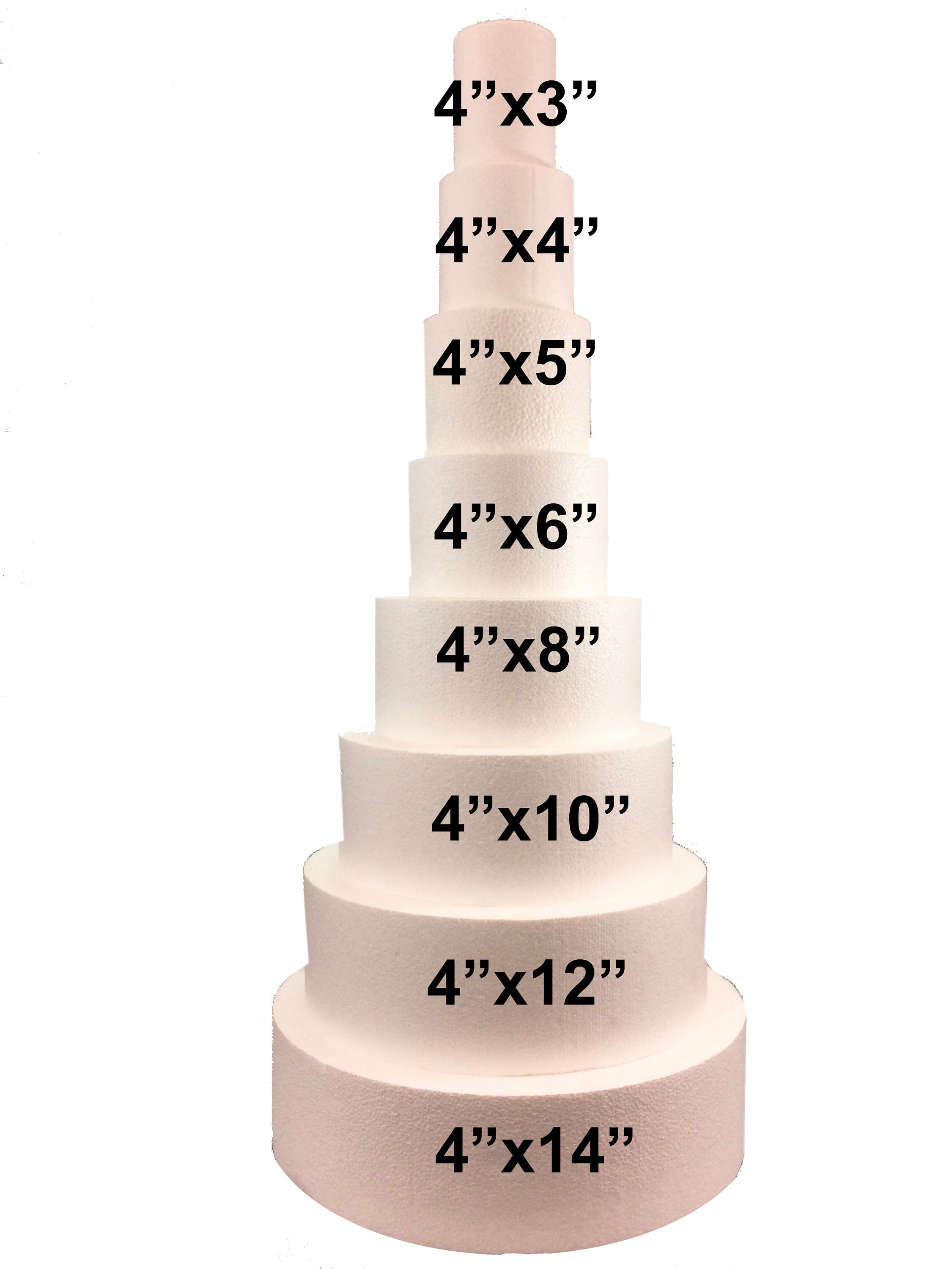 Cake Dummy 4″ tall – Square (choose size) – Cake Connection