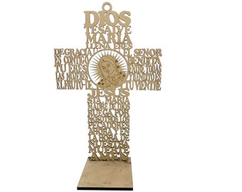 12" Prayer Cross with Base - Guadalupe #2 (6)