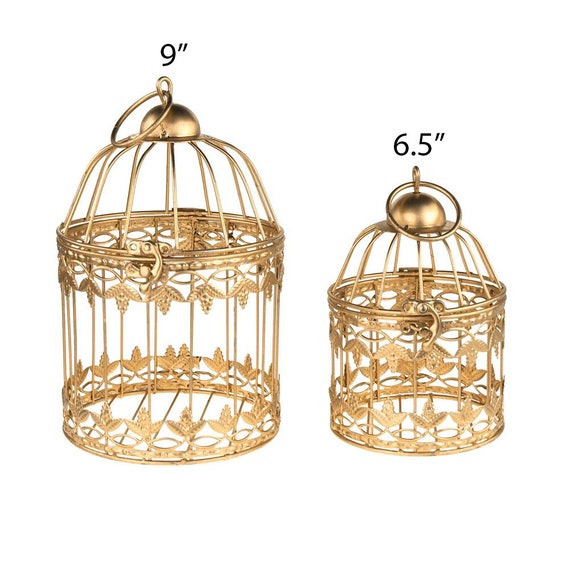 Gold Wire Bird Cage SMALL Set of 2 Free Shipping Etsy Canada