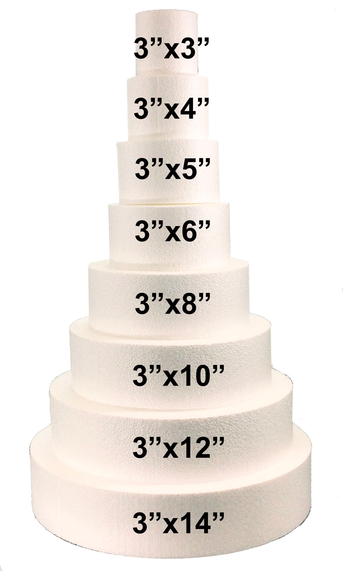 3 Thick Dummy Cake SETS Available in Different Widths Etsy