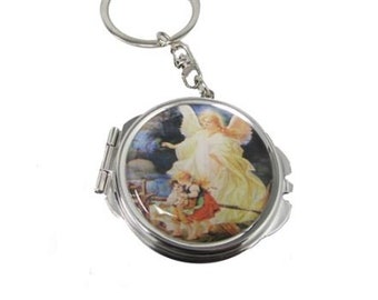 Compact Mirror KEYCHAIN Favors - Guardian Angel Design (12)