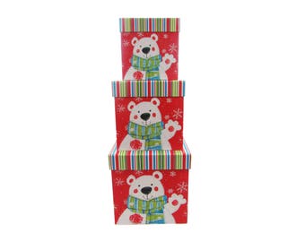 Multi-Use Nested Boxes - 3 Tier - Christmas