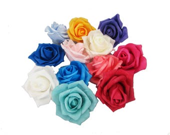 3" Single Rose Foam Flowers (12)- Free Shipping!