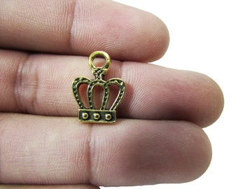 Miniature .5" Crown Metal Charm (42)