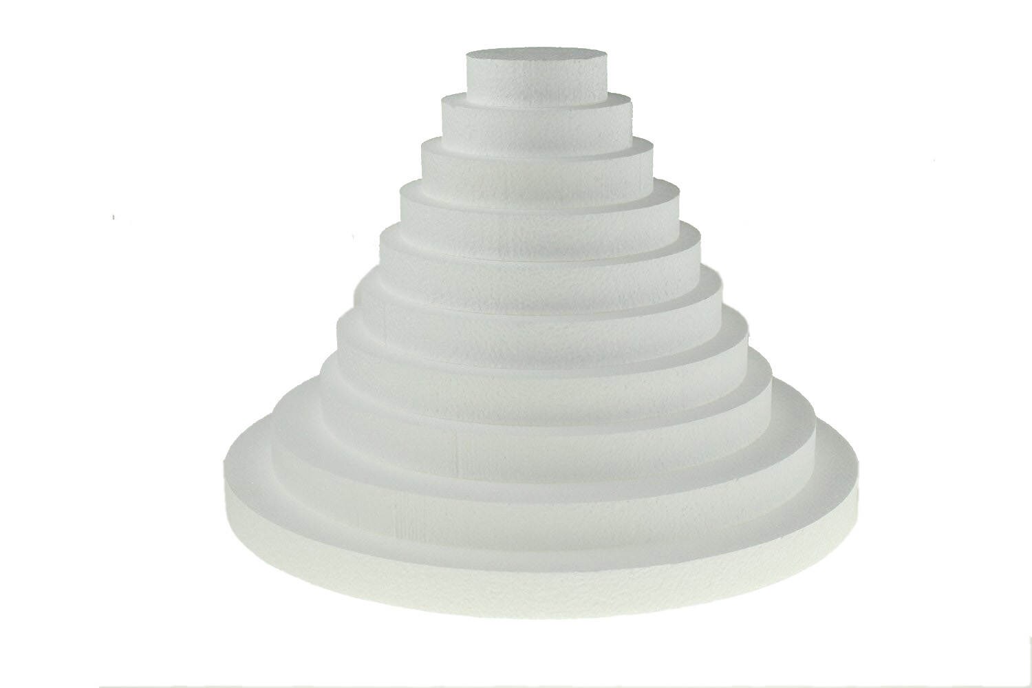 Smooth Foam Craft Disc (12) - Various Sizes - for Crafts and Decorating