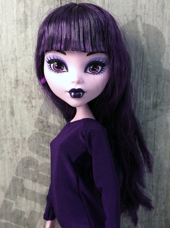 Monster High Doll Clothes Dark Purple Long Dress To The Etsy