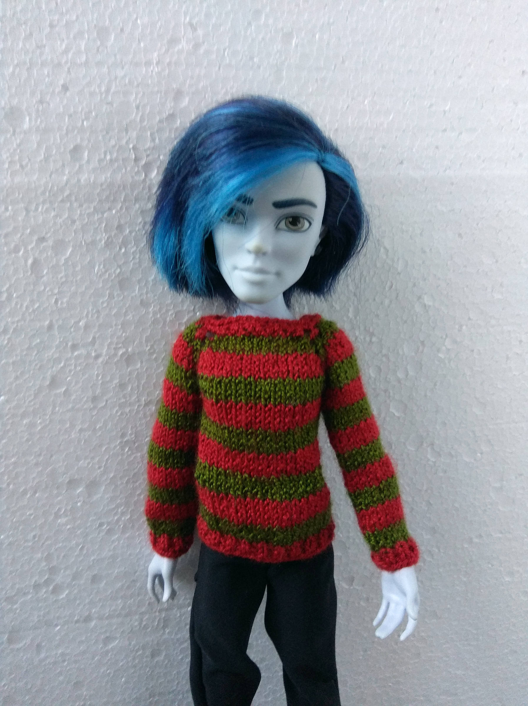 Monster High boy clothes. Handknitted sweater pullover with Etsy