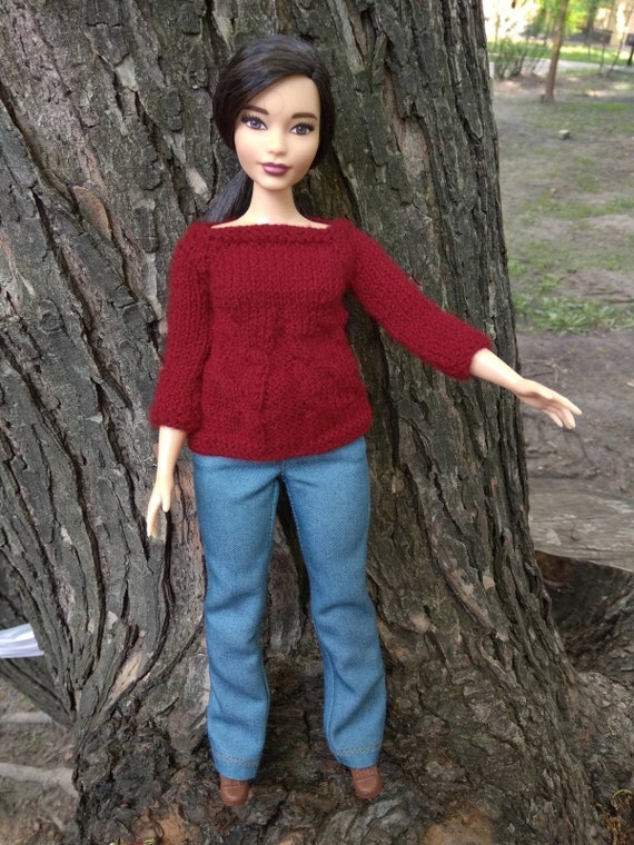 New 3 Set Of Dolls Knit Jumper//Sweater for your Barbie and Curvy Dolls