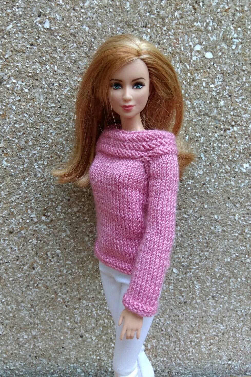 Handmade Barbie doll clothes. Handknitted radiant orchid Etsy