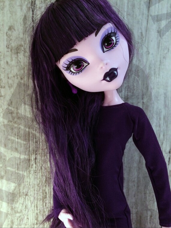 Monster High Doll Clothes Dark Purple Long Dress To The Etsy