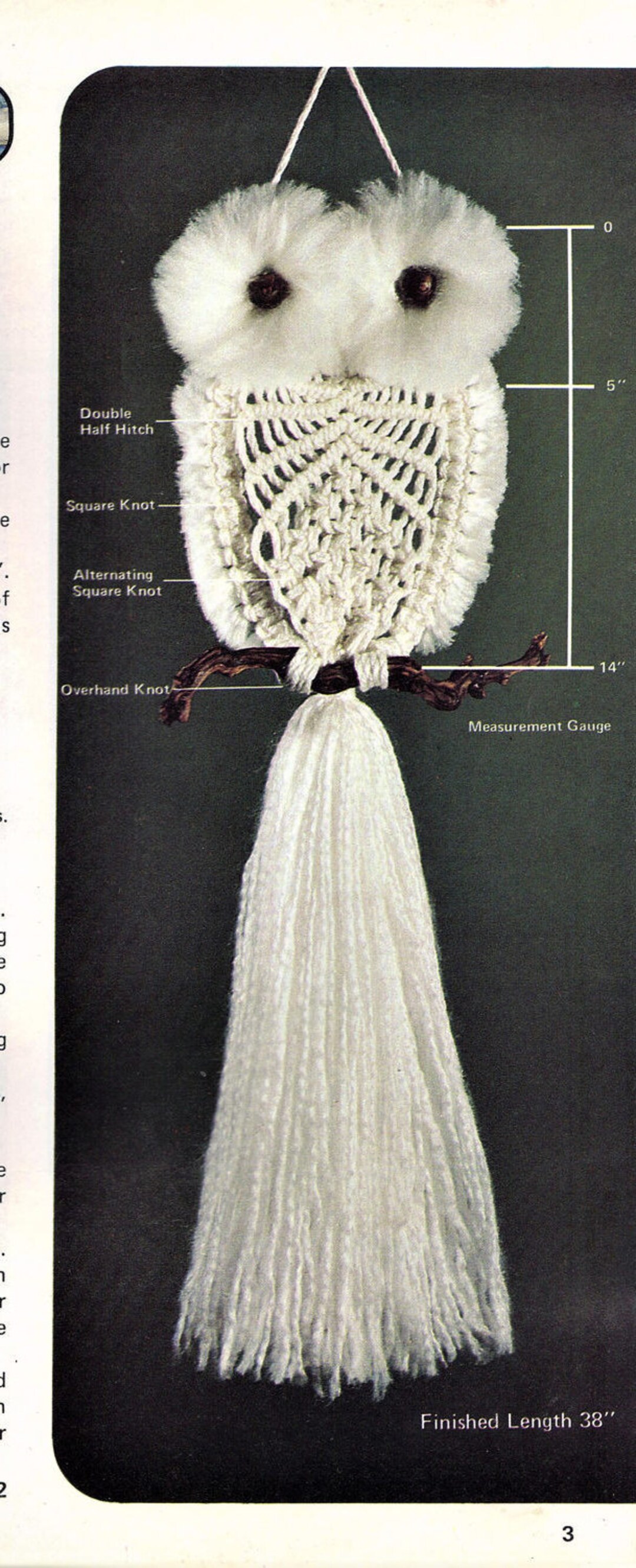 Macrame Owl PATTERN PDF Download - Etsy