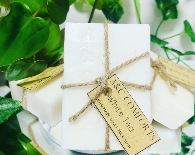 White Tea Bar Soap Goat Milk Bar Soap Bridesmaid Gift 4 Ounce Bar Soap
