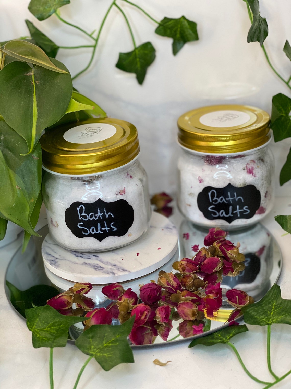 Rose Bath Salts Self Care Bath Salts Healing Bath Salts Etsy