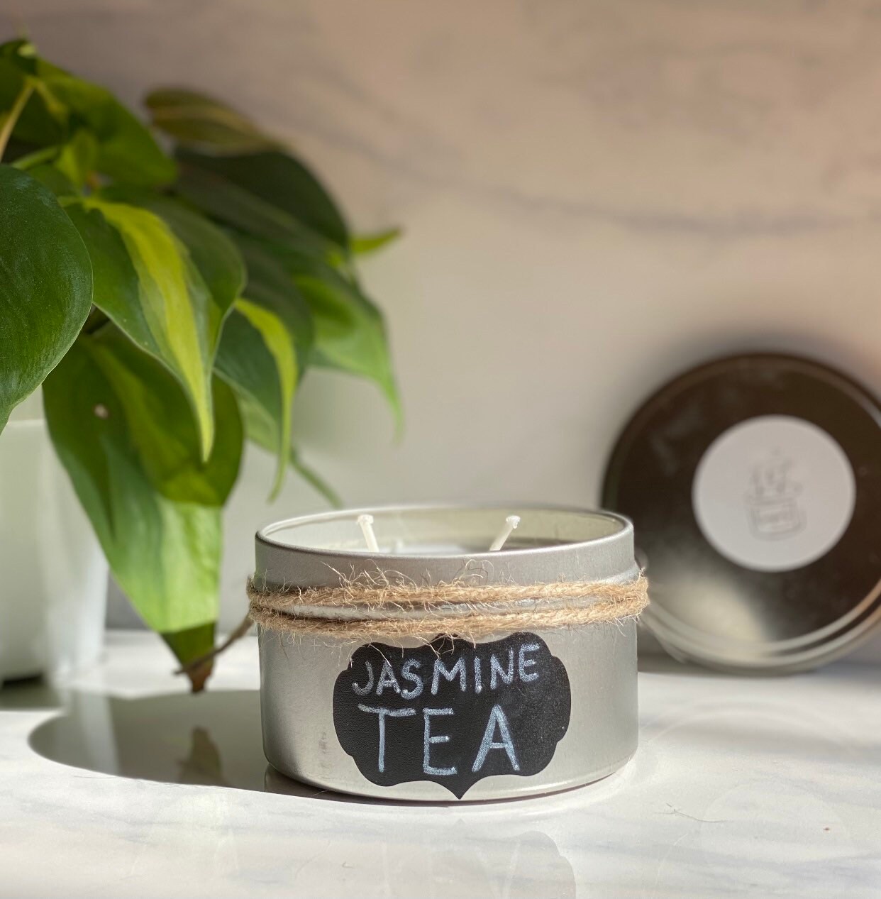 Jasmine & Green Tea Candle Fresh and Floral Candle Self Etsy