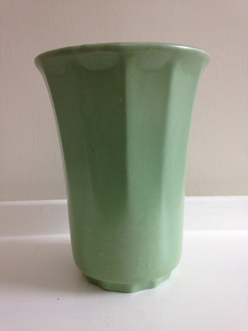 Vintage Sage Green Heager Vase Large Green Haeger Vase Etsy