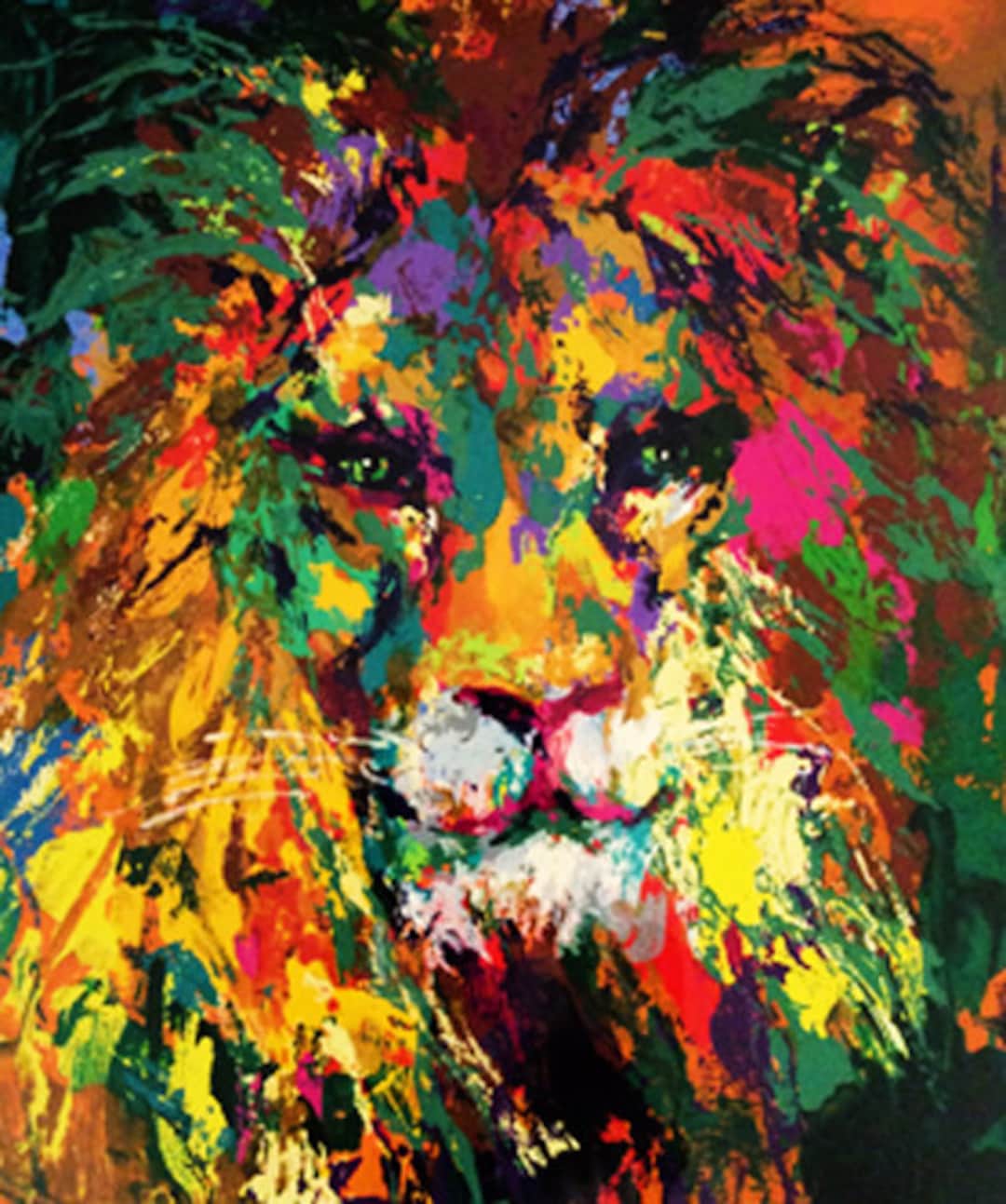 Leroy Neiman Portrait of the Lion Etsy