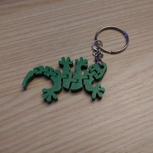 Flexible Gecko Keychain