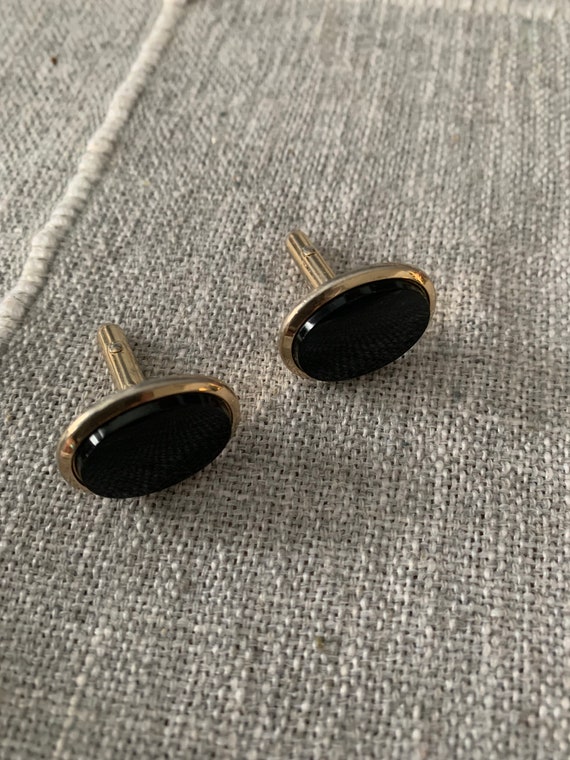 Vintage Black Onyx cuff links