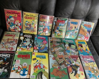 15  Vintage Walt Disney Donald Duck  Comic  Books