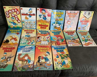 16  Vintage Walt Disney Donald Duck  Comics Books