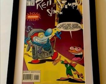 Ren & Stimpy  Vintage  Framed Comic Book Art