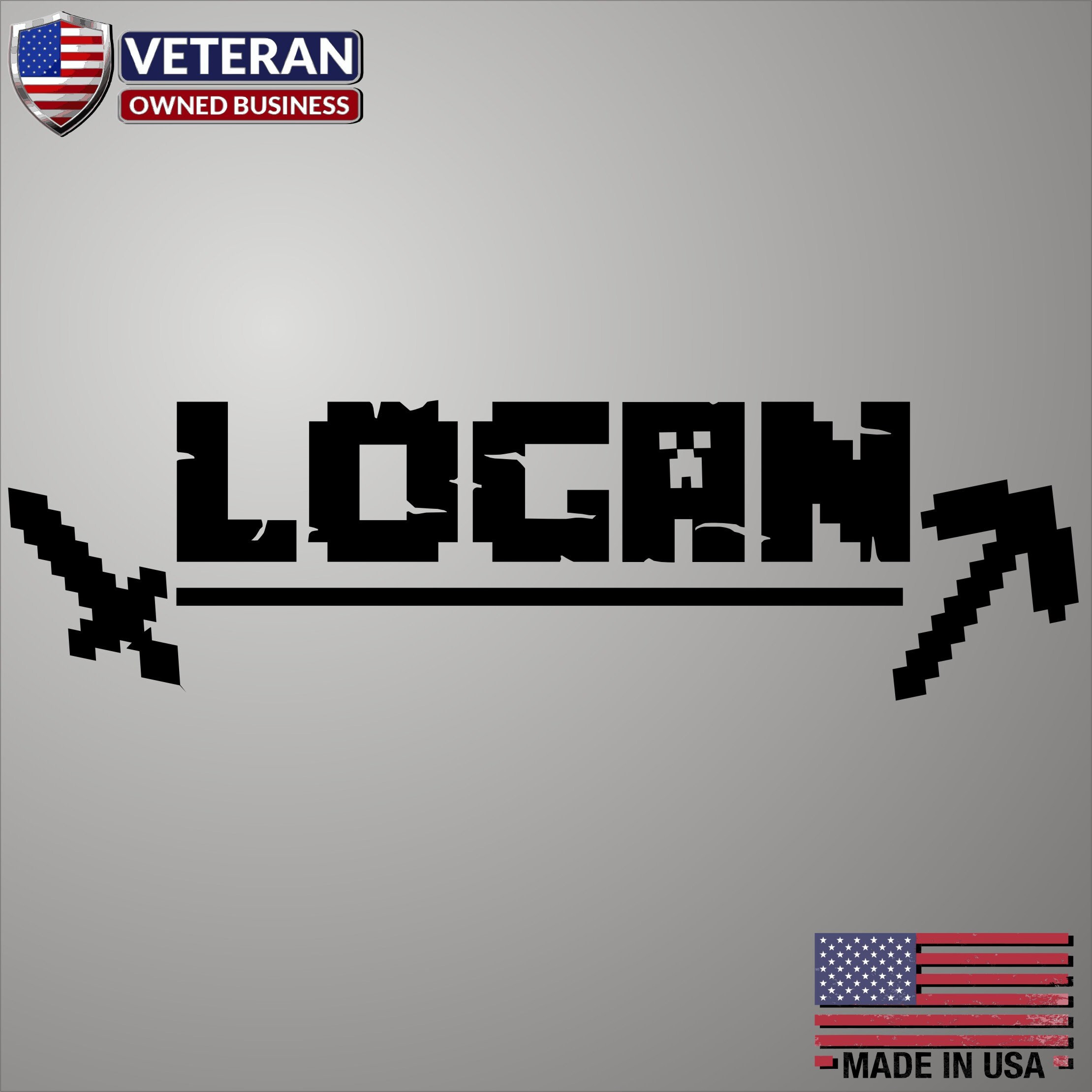 Custom Name Minecraft Wall Decal Etsy UK