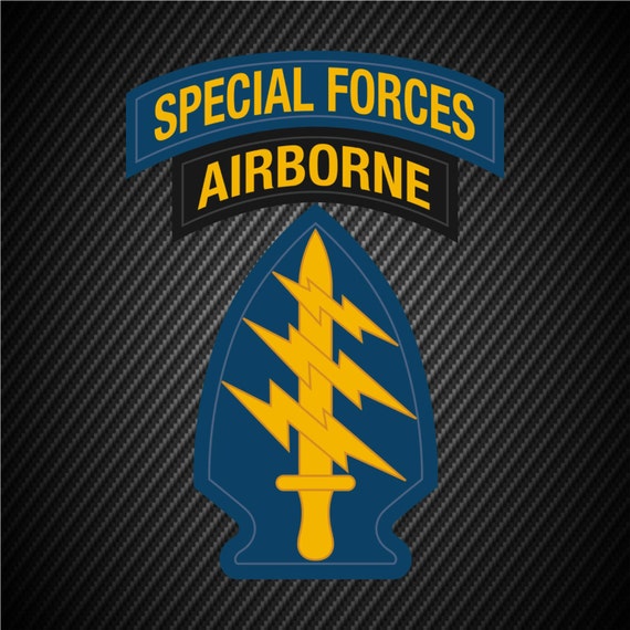 US Army Airborne Special Forces Patch Vinyl Decal Etsy