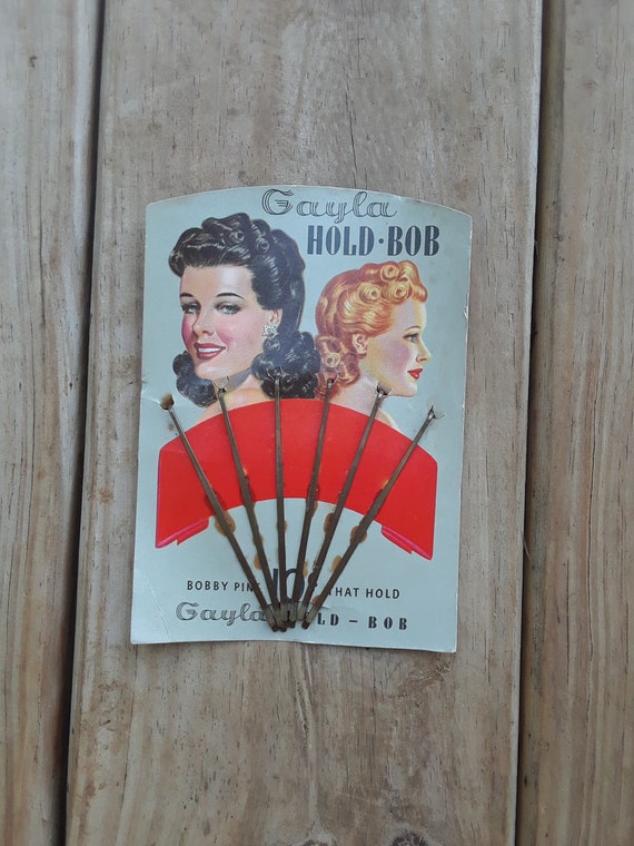 1940s Gayla Bobby Pins Jumbo Hold Bob Pins On Original Card 6 Etsy