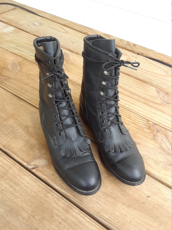 military style motorcycle boots