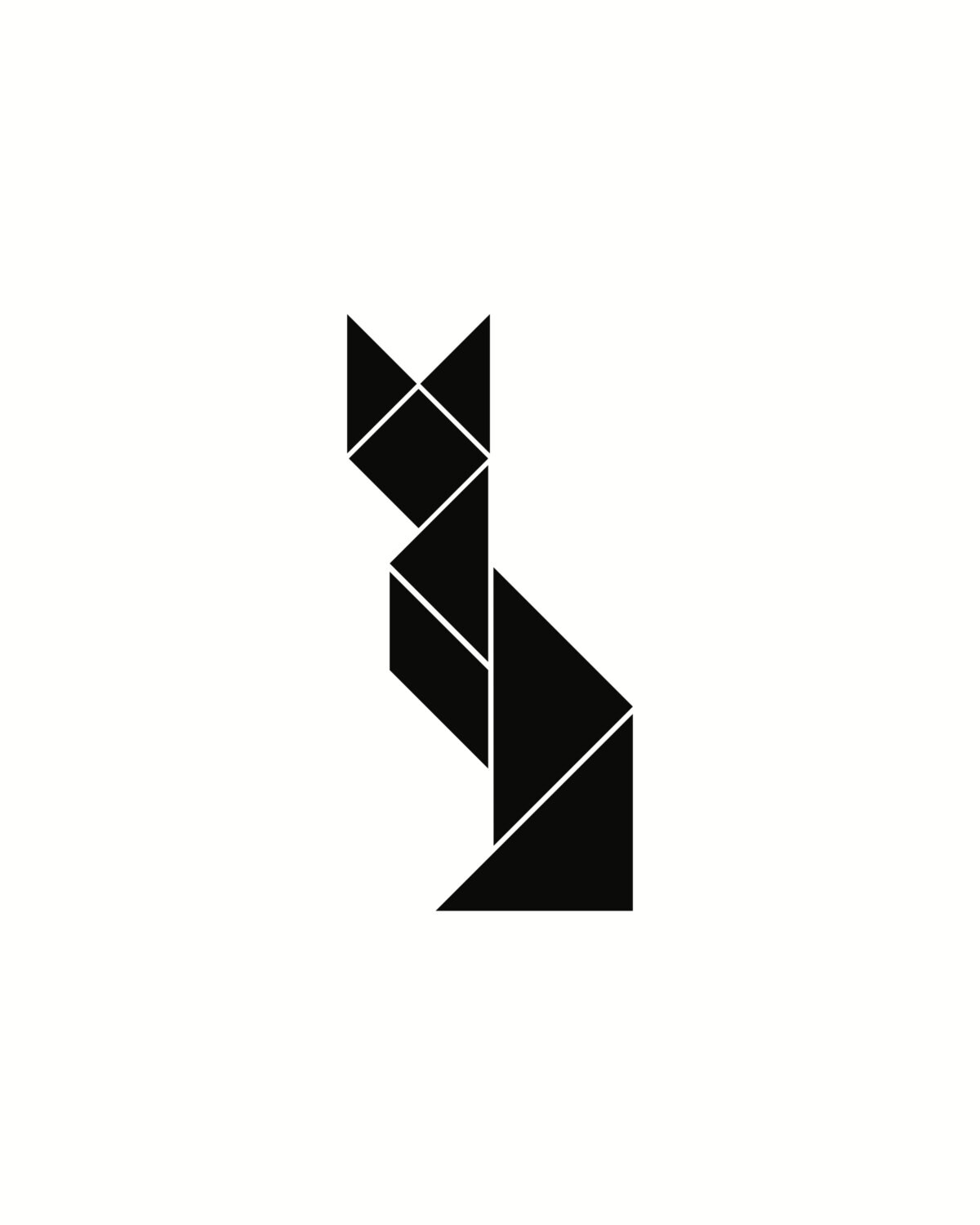 Instant Download Tangram Cat | Etsy