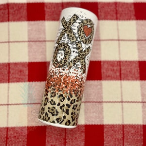 Valentine’s Day Tumbler 20 oz Cheetah XOXO