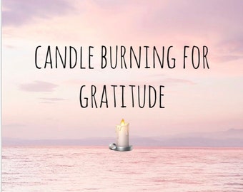 Candle burning for gratitude