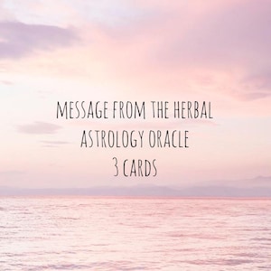 Mensagem do oráculo da astrologia herbal. 3 cartas.