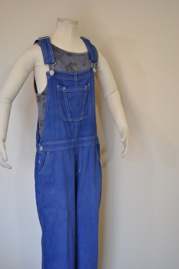 Blue Kids Sz 14/16 Year XL Bib OVERALL Pants Royal Blue Dyed Etsy